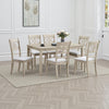 Feri Dining Table | 59" | Rectangular Top | Antique Bone White Finish