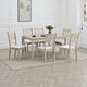 Feri Dining Table | 59" | Rectangular Top | Antique Bone White Finish