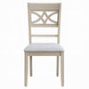Feri Side Dining Chair Set of 2 | Designer Bone White | Beige Linen BM333082