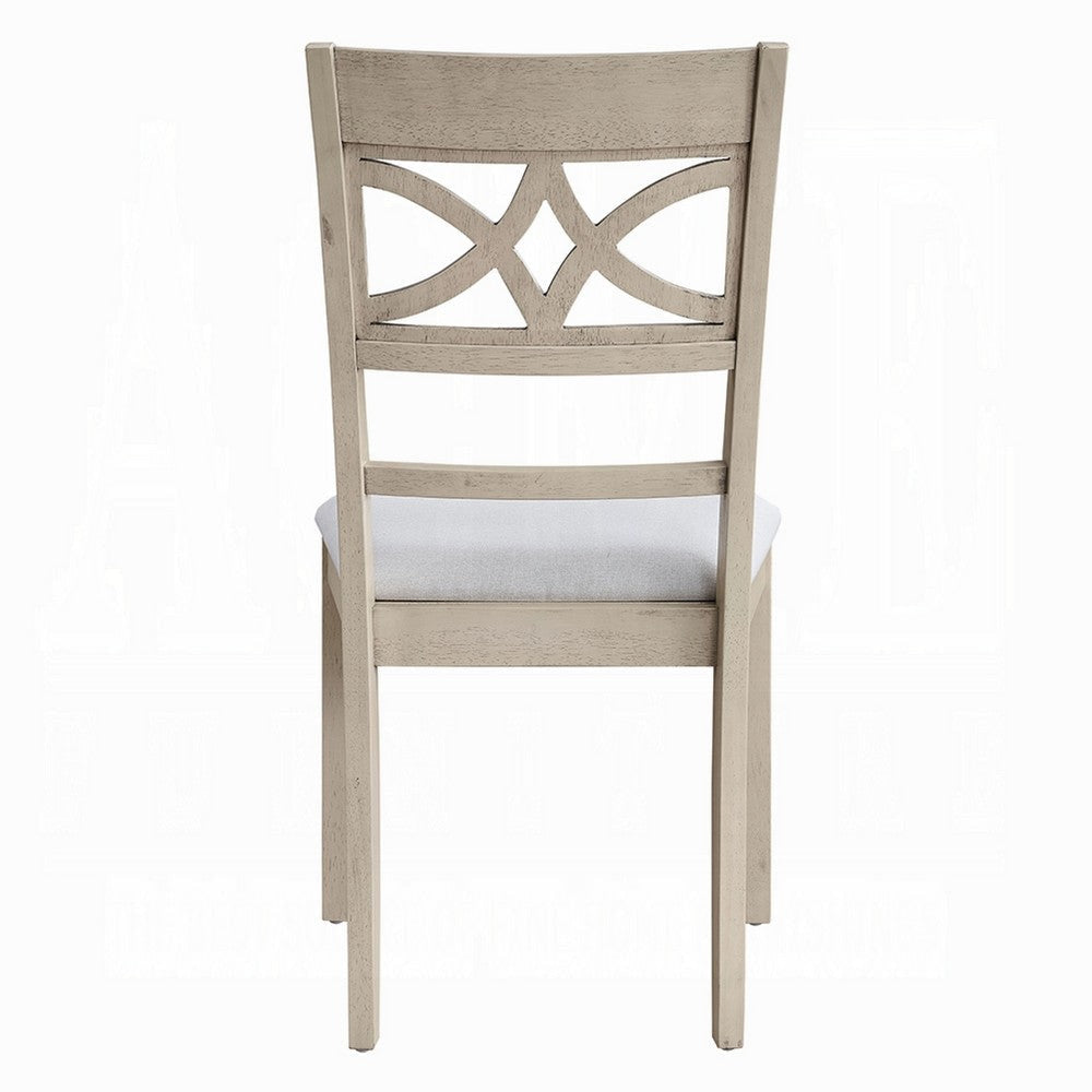 Feri Side Dining Chair Set of 2 | Designer Bone White | Beige Linen BM333082