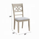 Feri Side Dining Chair Set of 2 | Designer Bone White | Beige Linen BM333082