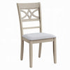 Feri Side Dining Chair Set of 2 | Designer Bone White | Beige Linen