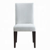 Aren Side Dining Chair Set of 2 | Plush Foam Gray Fabric | Black Wood BM333083