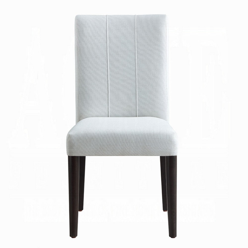 Aren Side Dining Chair Set of 2 | Plush Foam Gray Fabric | Black Wood BM333083