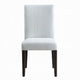 Aren Side Dining Chair Set of 2 | Plush Foam Gray Fabric | Black Wood BM333083