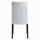 Aren Side Dining Chair Set of 2 | Plush Foam Gray Fabric | Black Wood BM333083