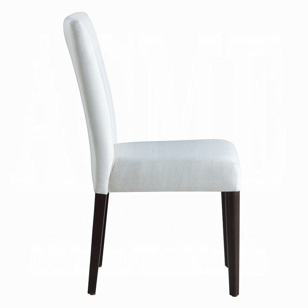 Aren Side Dining Chair Set of 2 | Plush Foam Gray Fabric | Black Wood BM333083