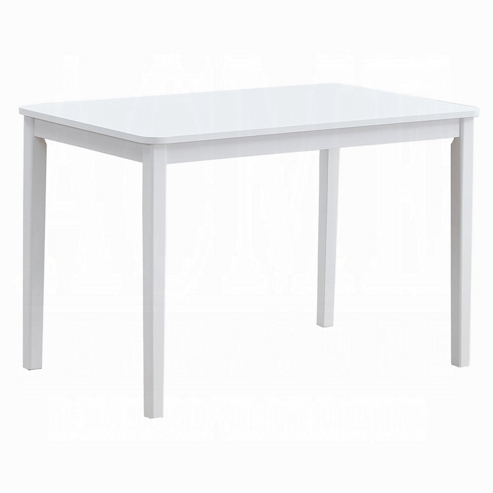 Ideli 5 Piece Dining Table Set with 4 Chairs | Brown Linen White Wood BM333084