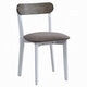 Ideli 5 Piece Dining Table Set with 4 Chairs | Brown Linen White Wood BM333084