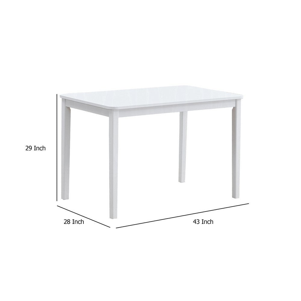 Ideli 5 Piece Dining Table Set with 4 Chairs | Brown Linen White Wood BM333084