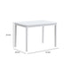 Ideli 5 Piece Dining Table Set with 4 Chairs | Brown Linen White Wood BM333084