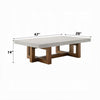 Joshua Coffee Table | Gray Faux Concrete Top | Walnut Brown Wood 47’’ BM333085