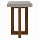 Joshua End Table | Gray Faux Concrete Top | Walnut Brown Wood | 16’’ BM333086