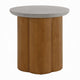 Nicky End Table | Gray Faux Concrete Top | Walnut Brown Wood | 20’’ BM333087