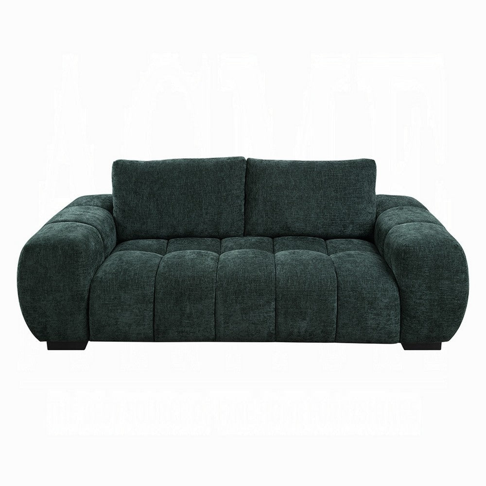 Errand Sofa | Dark Green Chenille | Foam Cushions | Pine Wood | 84’’ BM333088