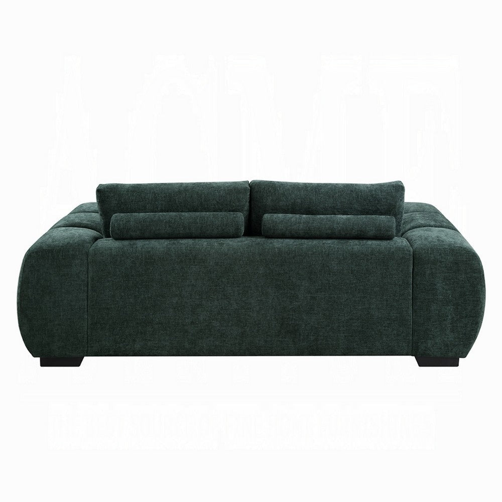 Errand Sofa | Dark Green Chenille | Foam Cushions | Pine Wood | 84’’ BM333088
