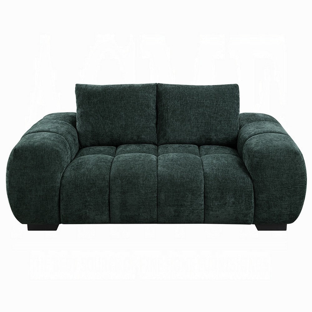 Errand Loveseat | Dark Green Chenille | Foam Cushions | Pine Wood 74’’ BM333089