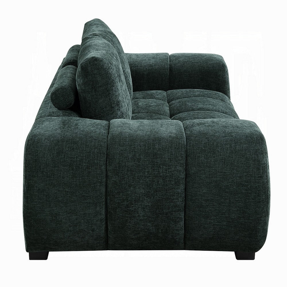 Errand Loveseat | Dark Green Chenille | Foam Cushions | Pine Wood 74’’ BM333089