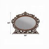 Vany Dresser Mirror | Intricate Brushed Champagne | Cherry Wood 43x53 BM333092