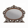 Vany Dresser Mirror | Intricate Brushed Champagne | Cherry Wood 43x53