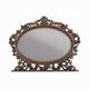 Vany Dresser Mirror | Intricate Brushed Champagne | Cherry Wood 43x53