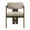 Diny Side Dining Chair | Gray Polished Microfiber | Walnut Brown Wood BM333093