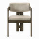 Diny Side Dining Chair | Gray Polished Microfiber | Walnut Brown Wood BM333093
