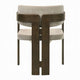 Diny Side Dining Chair | Gray Polished Microfiber | Walnut Brown Wood BM333093
