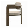 Diny Side Dining Chair | Gray Polished Microfiber | Walnut Brown Wood BM333093