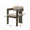 Diny Side Dining Chair | Gray Polished Microfiber | Walnut Brown Wood BM333093