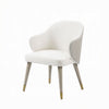 Arity Side Dining Chair Set of 2 | Modern Light Gray | Gold Metal