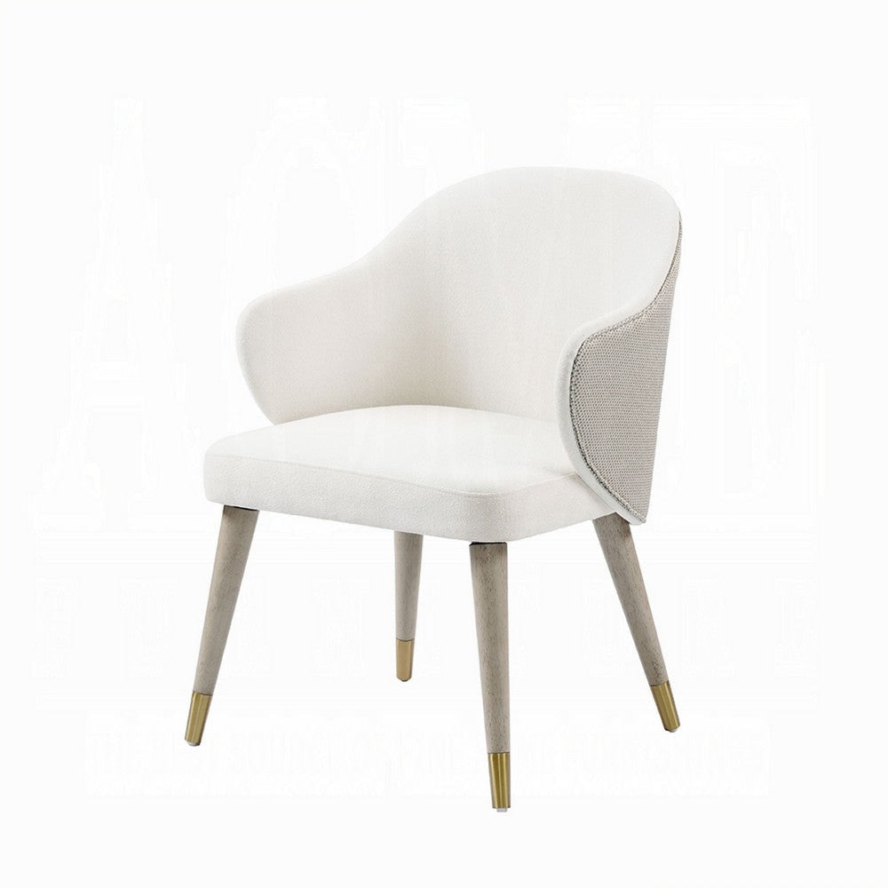 Arity Side Dining Chair Set of 2 | Modern Light Gray | Gold Metal