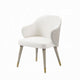 Arity Side Dining Chair Set of 2 | Modern Light Gray | Gold Metal