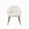 Arity Side Dining Chair Set of 2 | Modern Light Gray | Gold Metal BM333095