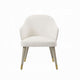 Arity Side Dining Chair Set of 2 | Modern Light Gray | Gold Metal BM333095