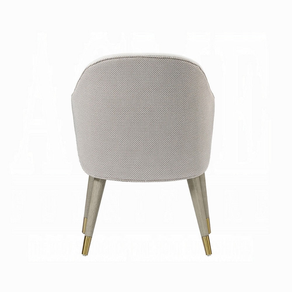 Arity Side Dining Chair Set of 2 | Modern Light Gray | Gold Metal BM333095