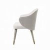 Arity Side Dining Chair Set of 2 | Modern Light Gray | Gold Metal BM333095