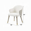 Arity Side Dining Chair Set of 2 | Modern Light Gray | Gold Metal BM333095