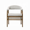 Dari Side Dining Chair Set of 2 | Gray Fabric | Dark Walnut Brown Wood BM333096