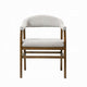 Dari Side Dining Chair Set of 2 | Gray Fabric | Dark Walnut Brown Wood BM333096