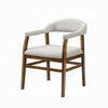 Dari Side Dining Chair Set of 2 | Gray Fabric | Dark Walnut Brown Wood