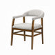 Dari Side Dining Chair Set of 2 | Gray Fabric | Dark Walnut Brown Wood