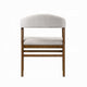 Dari Side Dining Chair Set of 2 | Gray Fabric | Dark Walnut Brown Wood BM333096