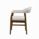 Dari Side Dining Chair Set of 2 | Gray Fabric | Dark Walnut Brown Wood BM333096