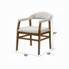Dari Side Dining Chair Set of 2 | Gray Fabric | Dark Walnut Brown Wood BM333096