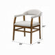 Dari Side Dining Chair Set of 2 | Gray Fabric | Dark Walnut Brown Wood BM333096