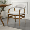 Dari Side Dining Chair Set of 2 | Gray Fabric | Dark Walnut Brown Wood
