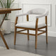 Dari Side Dining Chair Set of 2 | Gray Fabric | Dark Walnut Brown Wood