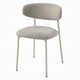 Sinra Side Dining Chair Set of 2 | Light Gray Fabric | White Metal BM333097