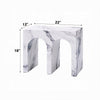 Ritzy Side End Table | White Faux Stone | Modern Arch Design 22’’ BM333099
